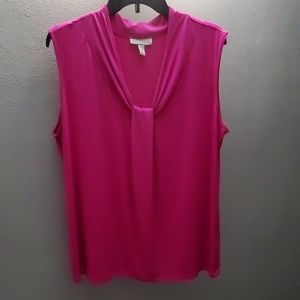 Dana Buchman Knot Front Sleeveless Blouse